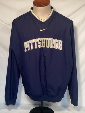Nike Vintage Pitt Panthers University Of Pittsburgh Pullover Windbreaker Mens